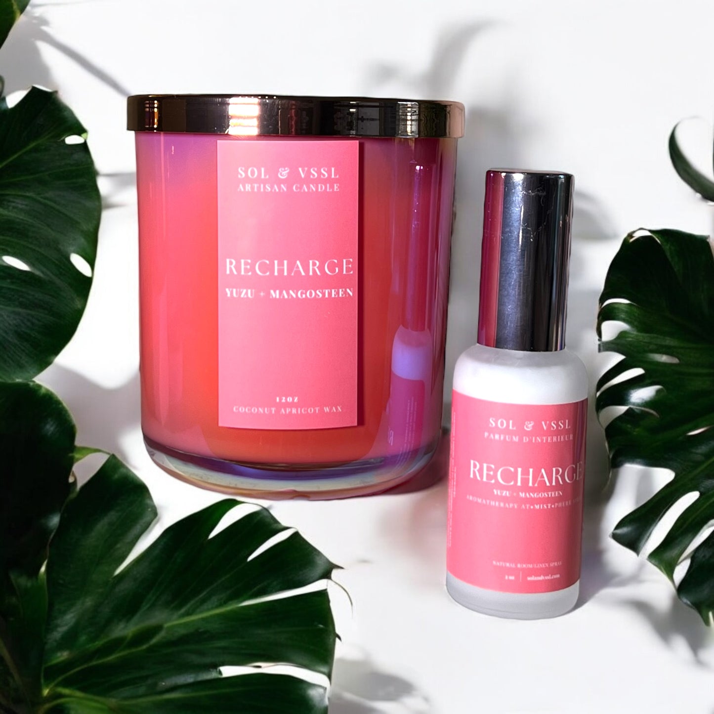 RECHARGE | LUXE Candle + Interior Fragrance Mist Set