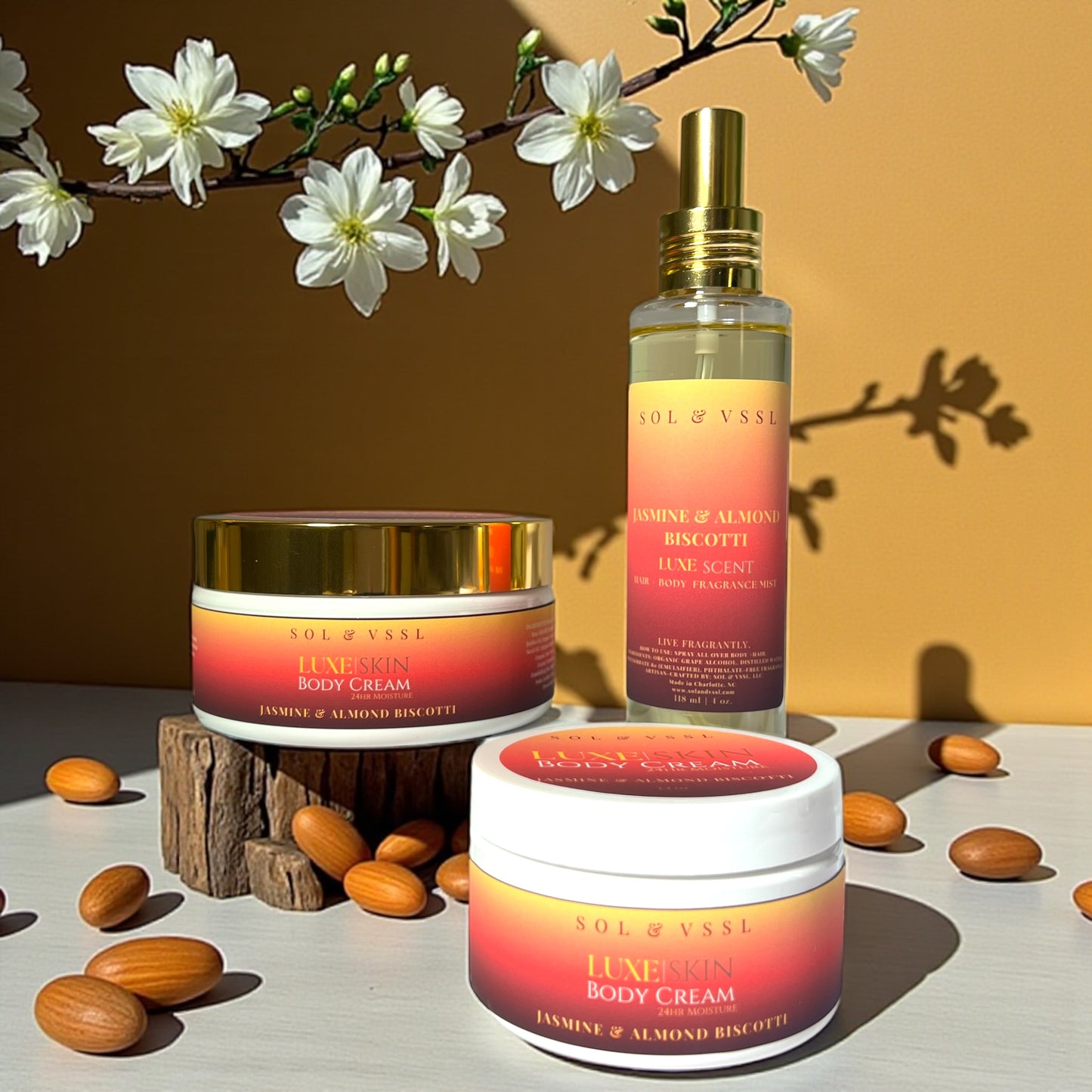 NEW! Jasmine & Almond Biscotti | LUXE SKIN Body Cream 24HR Moisture