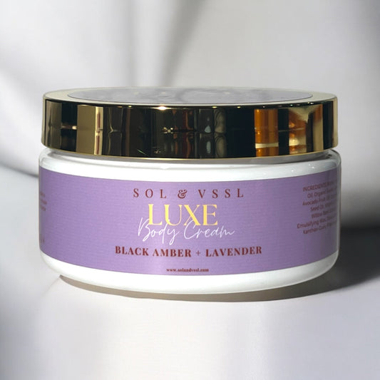 BLACK AMBER + LAVENDER | LUXE Body Cream 24 HR Moisture