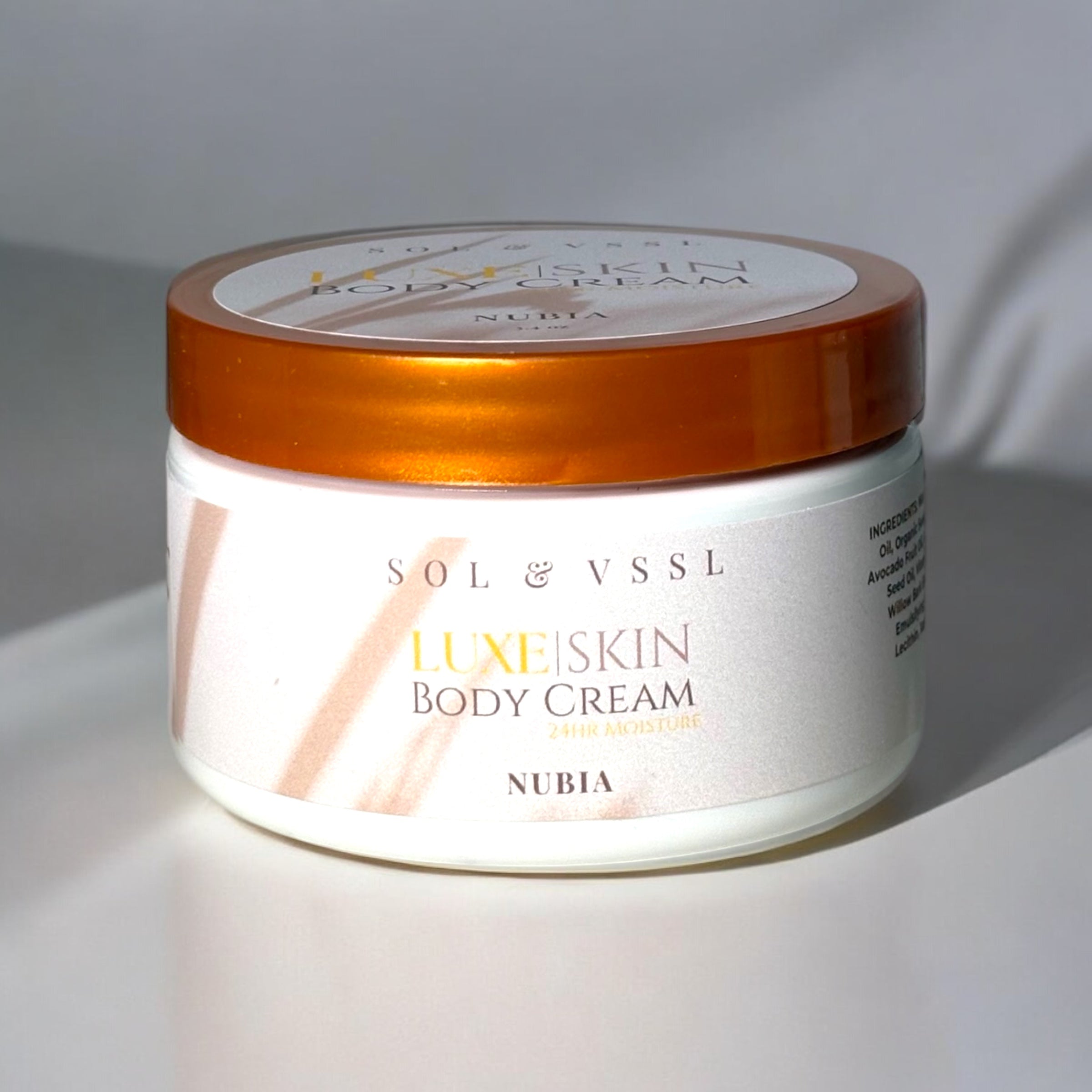 NEW! NUBIA | LUXE SKIN Body Cream 24 HR Moisture – SOL & VSSL